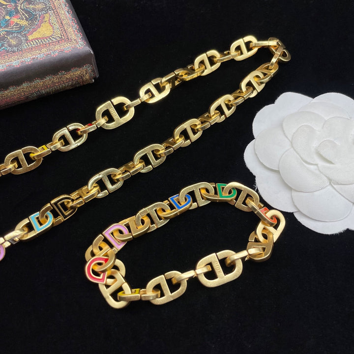 Luxury CD Color Necklace Bracelet