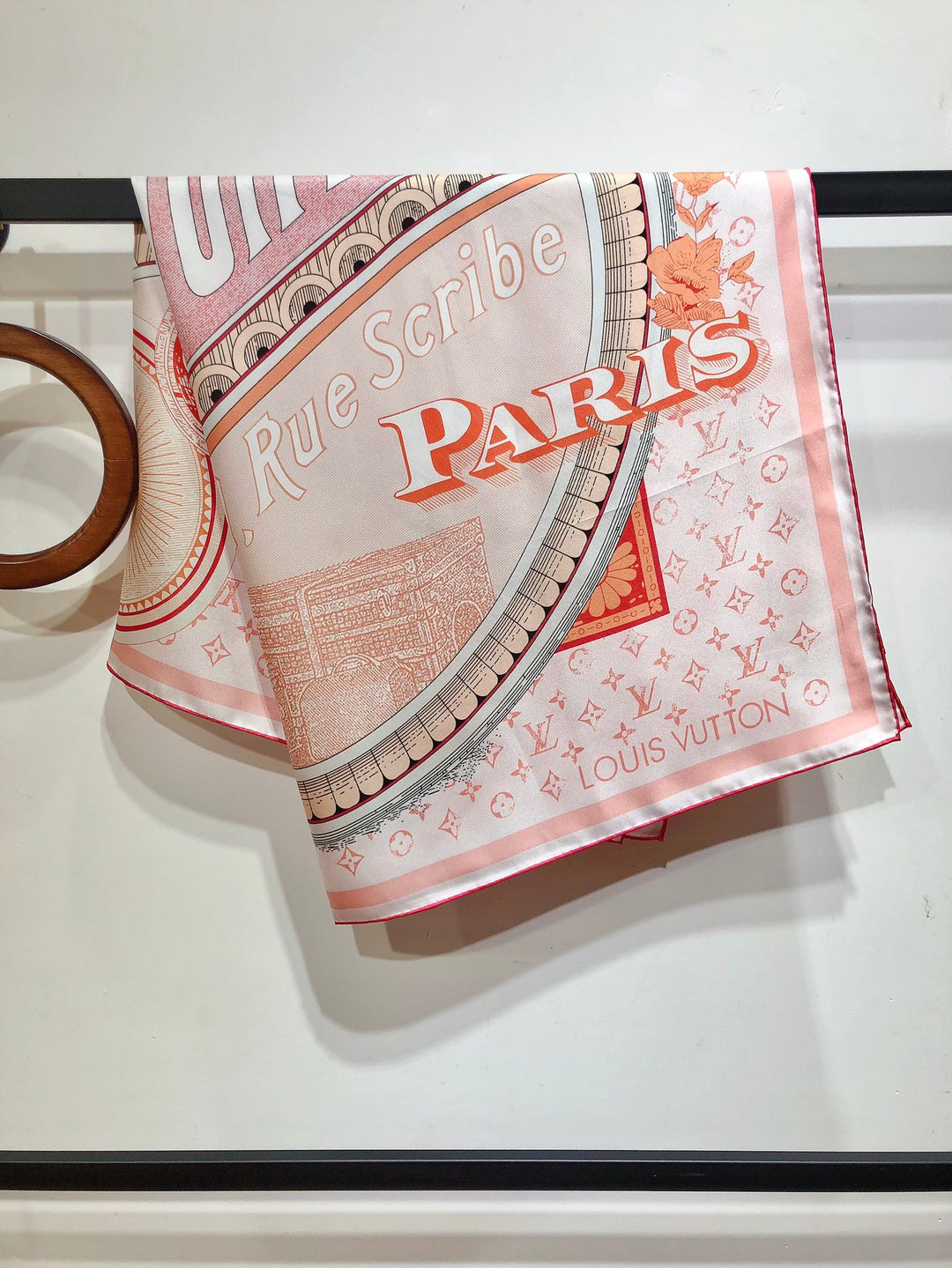 Fashion CC printed silk scarf