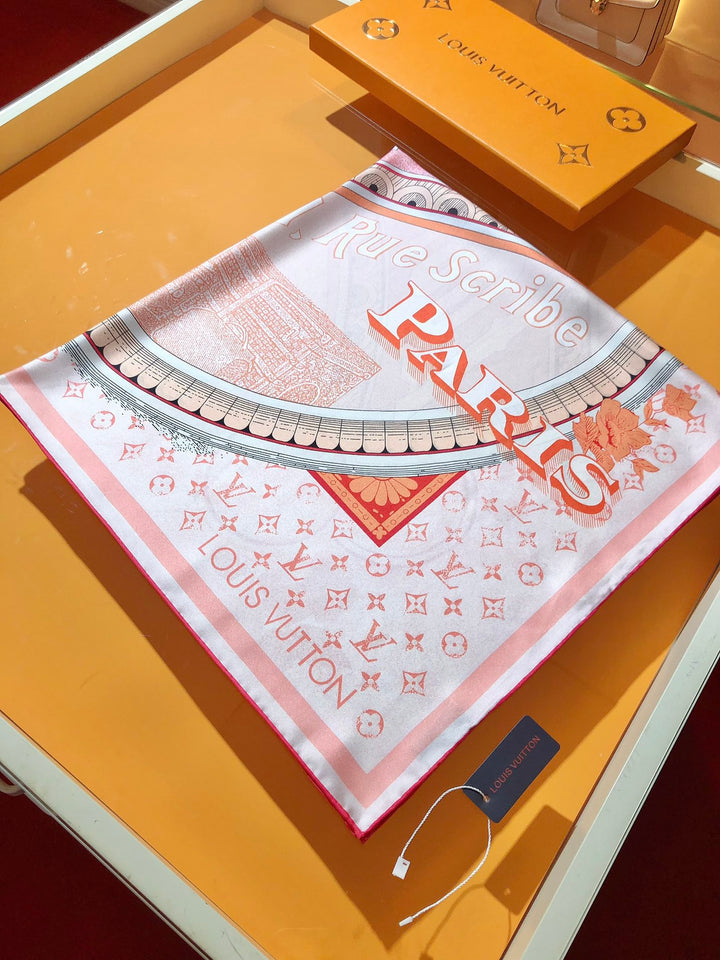 Fashion CC printed silk scarf