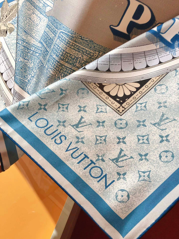 Fashion CC printed silk scarf