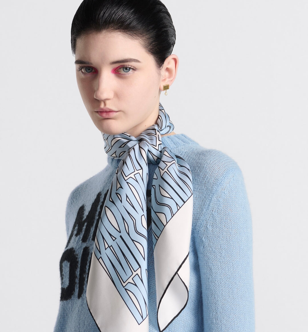 Luxury DR Printed Silk Square Scarf