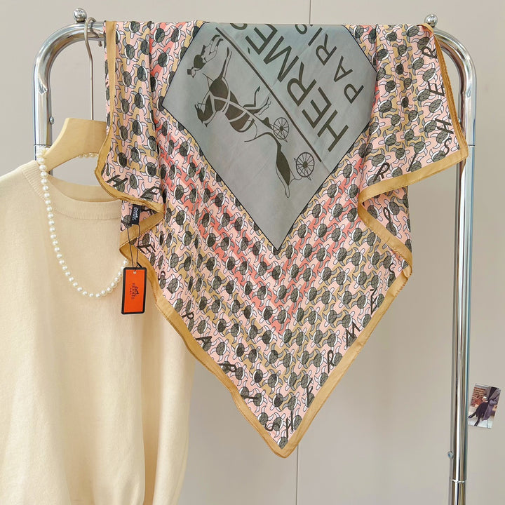 Luxury small windmill printed square towel