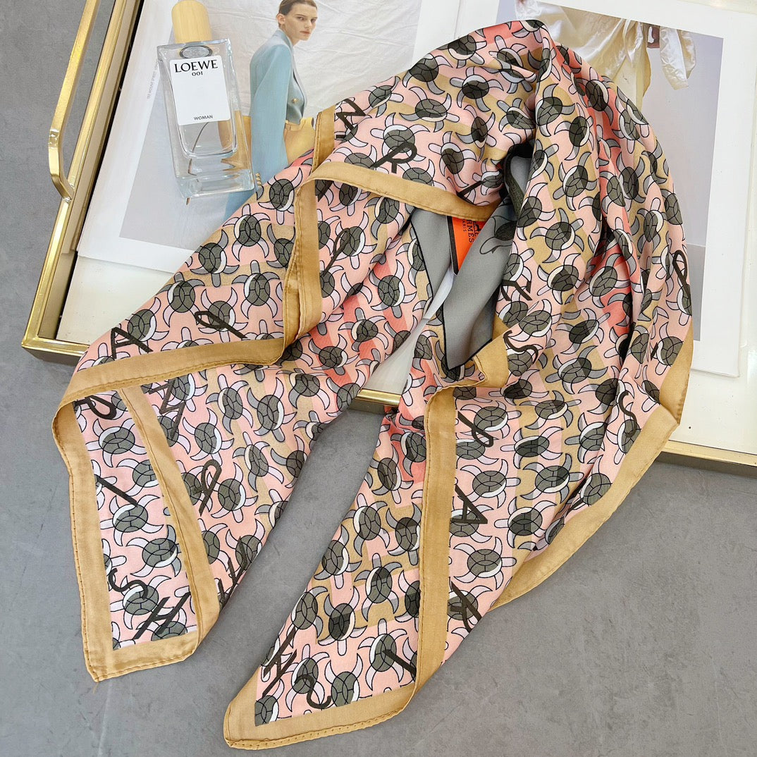 Luxury small windmill printed square towel
