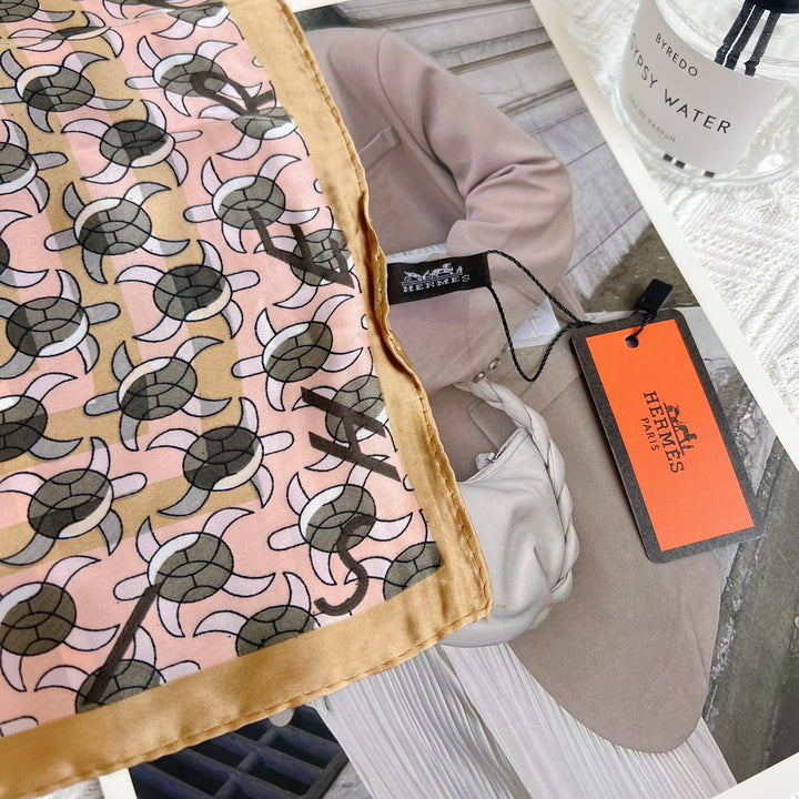 Luxury small windmill printed square towel