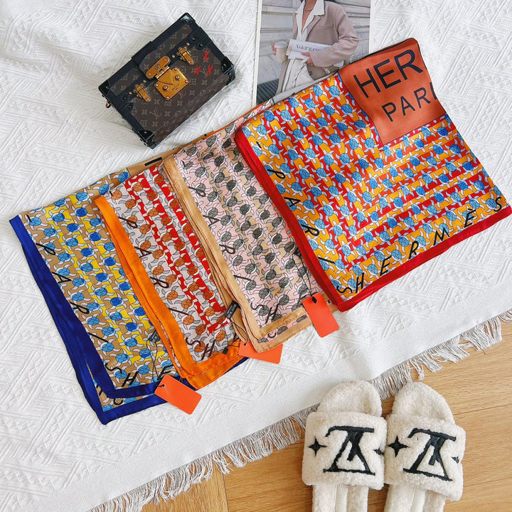 Luxury small windmill printed square towel