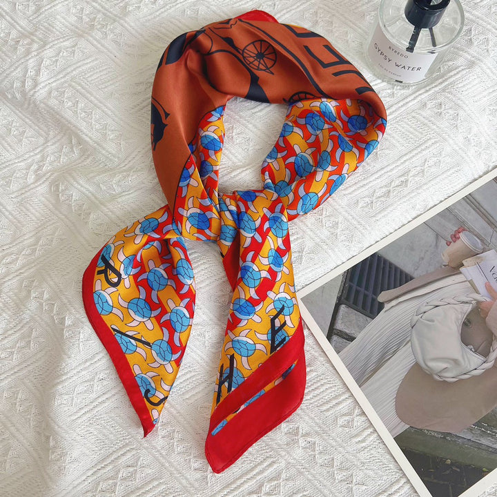 Luxury small windmill printed square towel