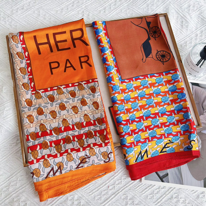Luxury small windmill printed square towel