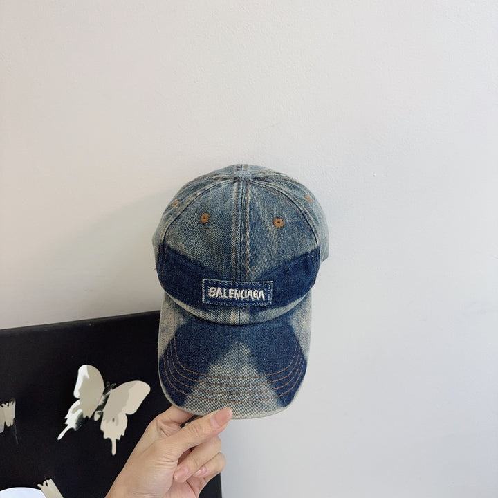 Vintage Denim Blue Baseball Cap