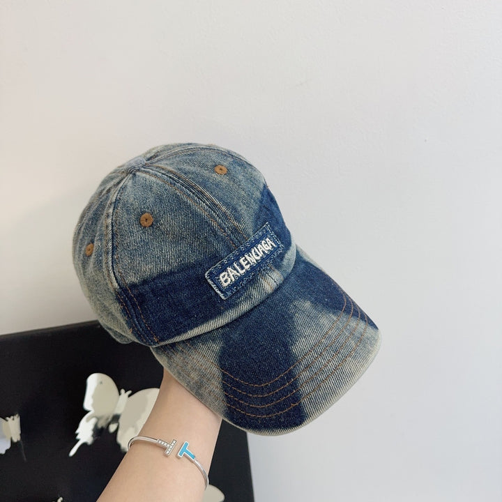 Vintage Denim Blue Baseball Cap