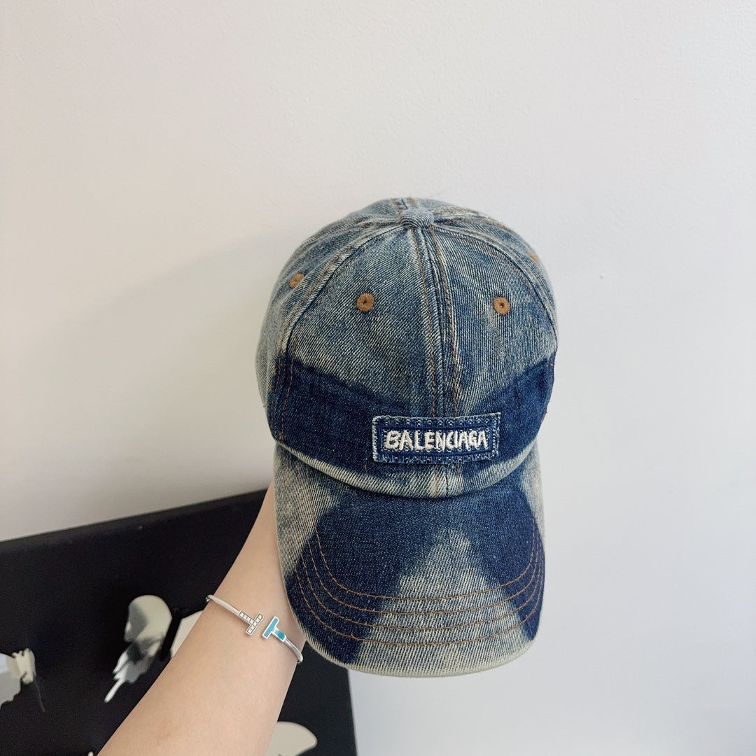 Vintage Denim Blue Baseball Cap
