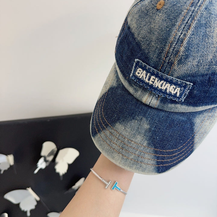 Vintage Denim Blue Baseball Cap