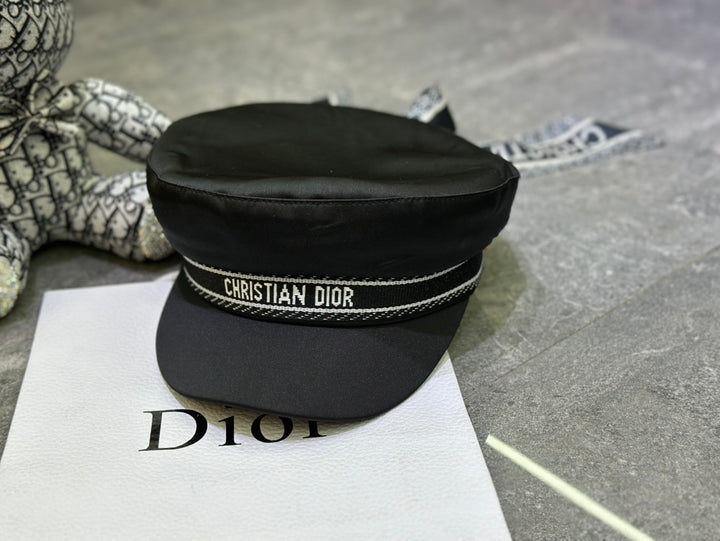 3 colors CD silk scarf bow military hat