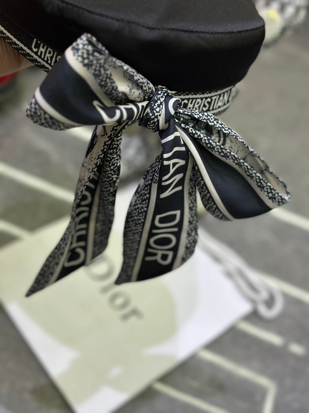 3 colors CD silk scarf bow military hat