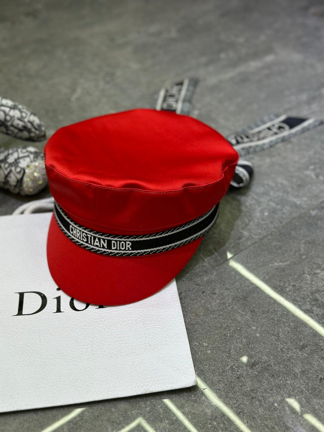 3 colors CD silk scarf bow military hat