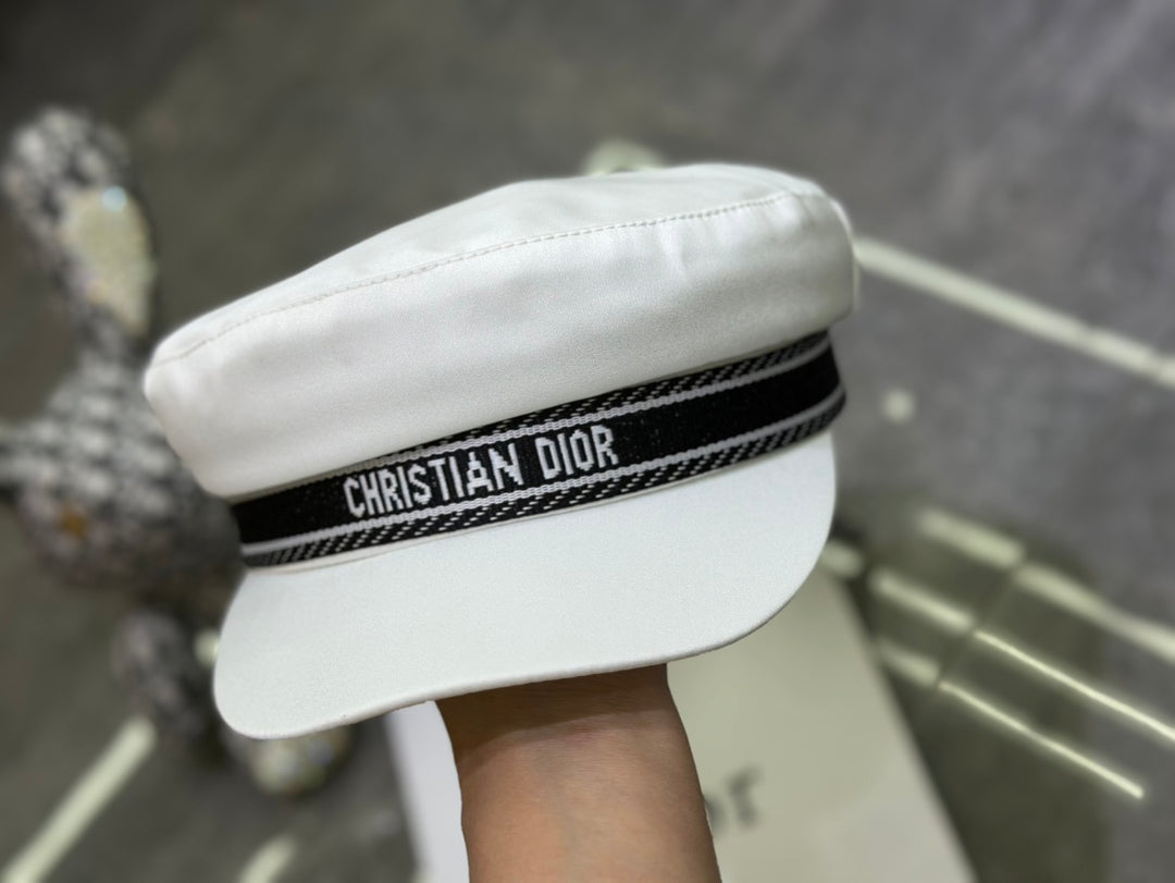 3 colors CD silk scarf bow military hat