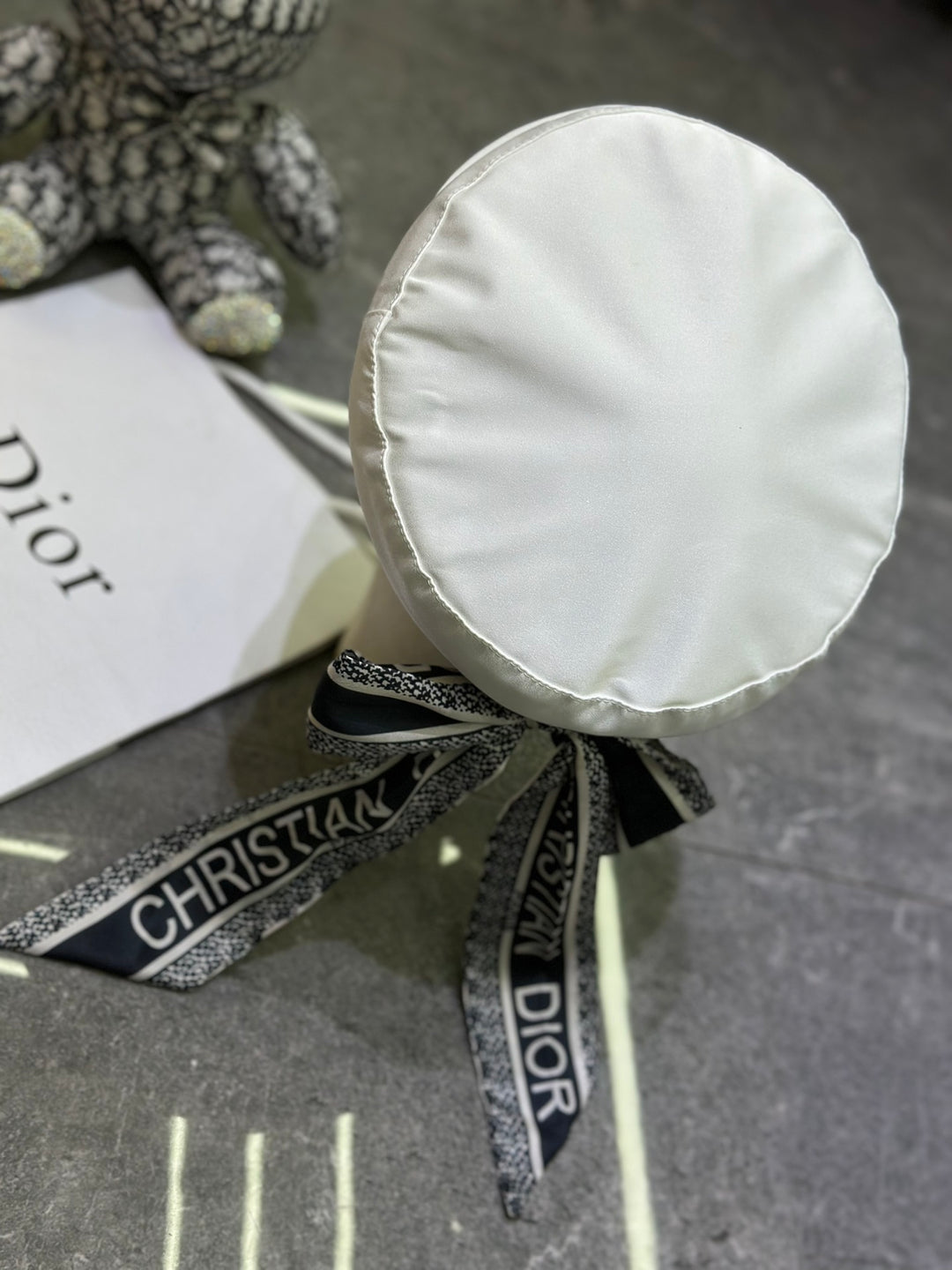3 colors CD silk scarf bow military hat