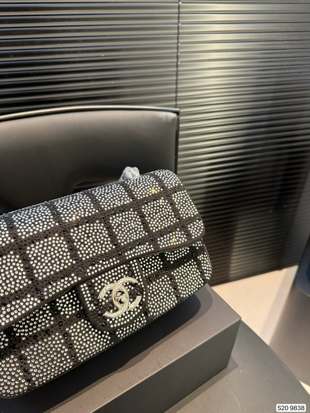 Deluxe CC Chain Bag with Diamonds