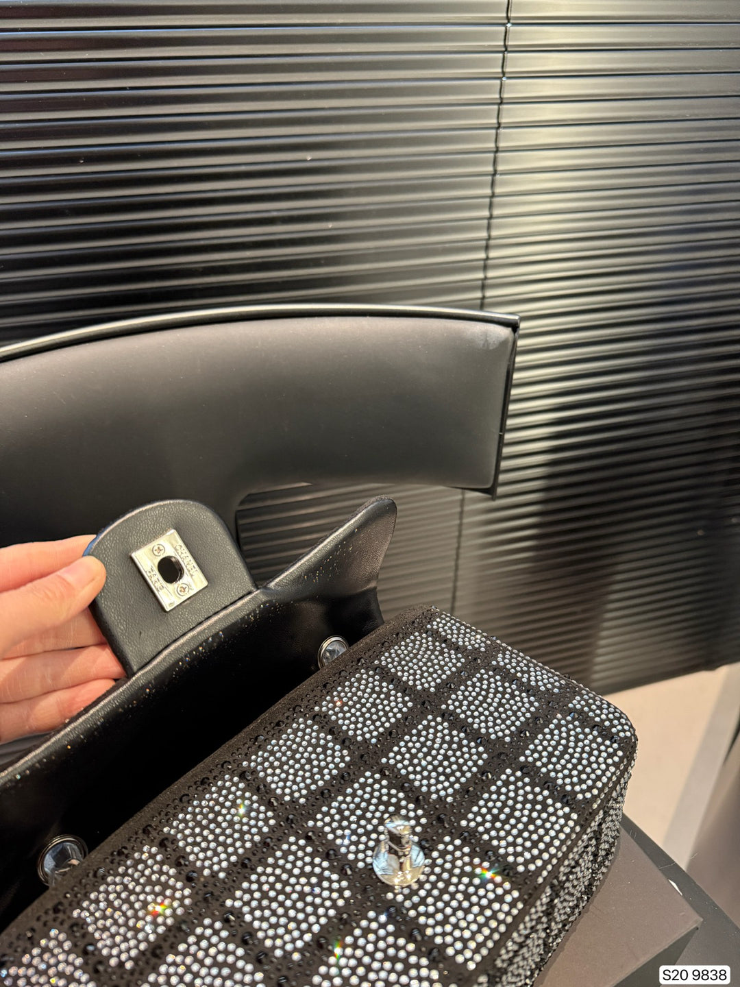 Deluxe CC Chain Bag with Diamonds