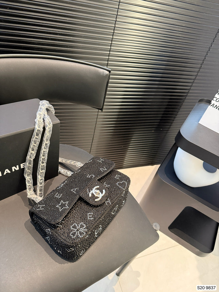 Deluxe CC Flap Bag with Diamonds