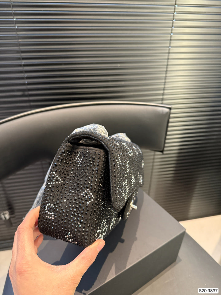 Deluxe CC Flap Bag with Diamonds