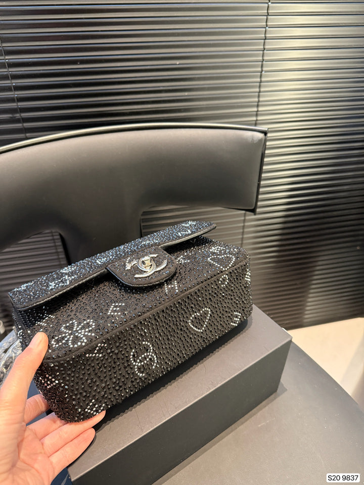 Deluxe CC Flap Bag with Diamonds