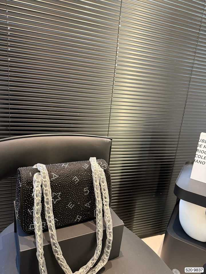 Deluxe CC Flap Bag with Diamonds