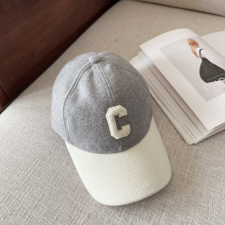 Fashion letter embroidery duck tongue cap