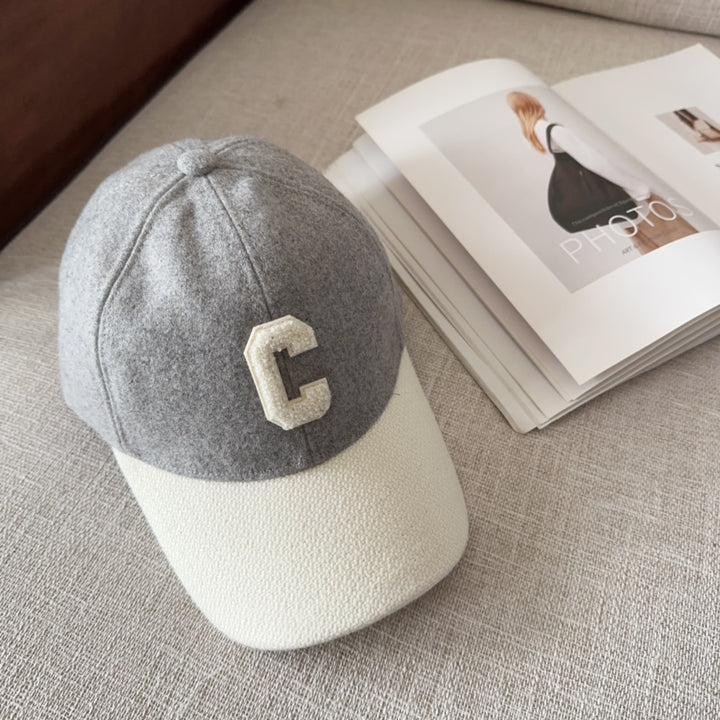 Fashion letter embroidery duck tongue cap