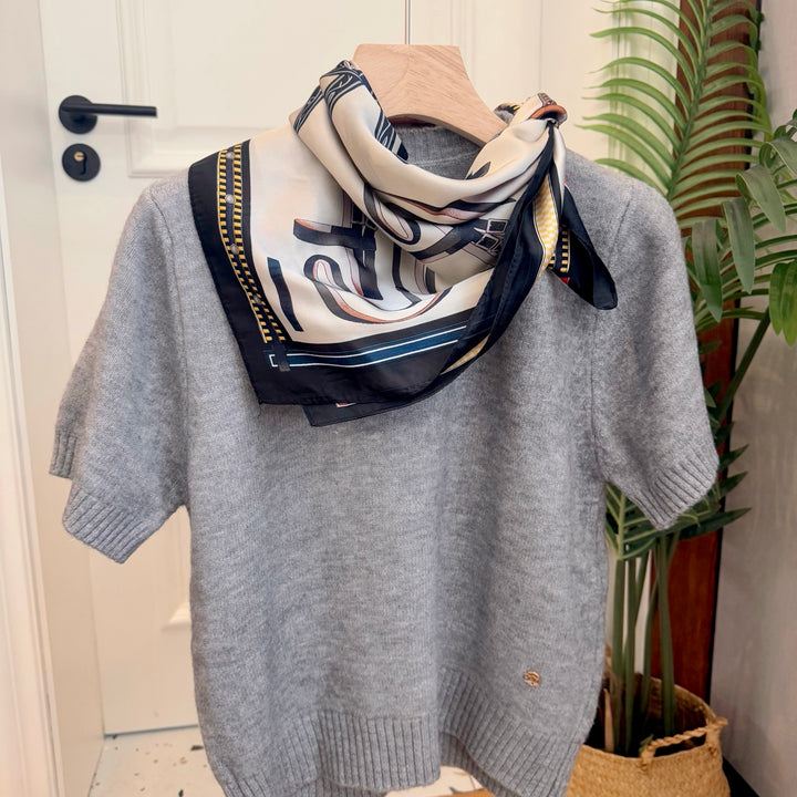3 colors silk satin peplum small square scarf