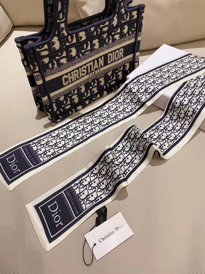 Exquisite CD double layer silk neckerchief