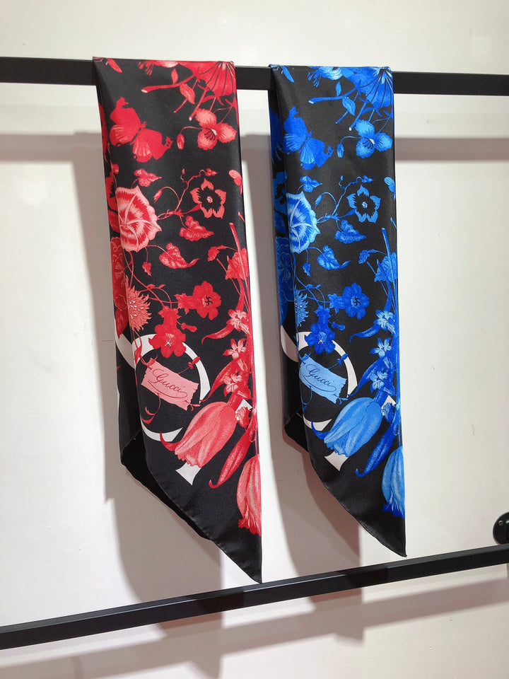 3 colors CD graffiti small square scarf