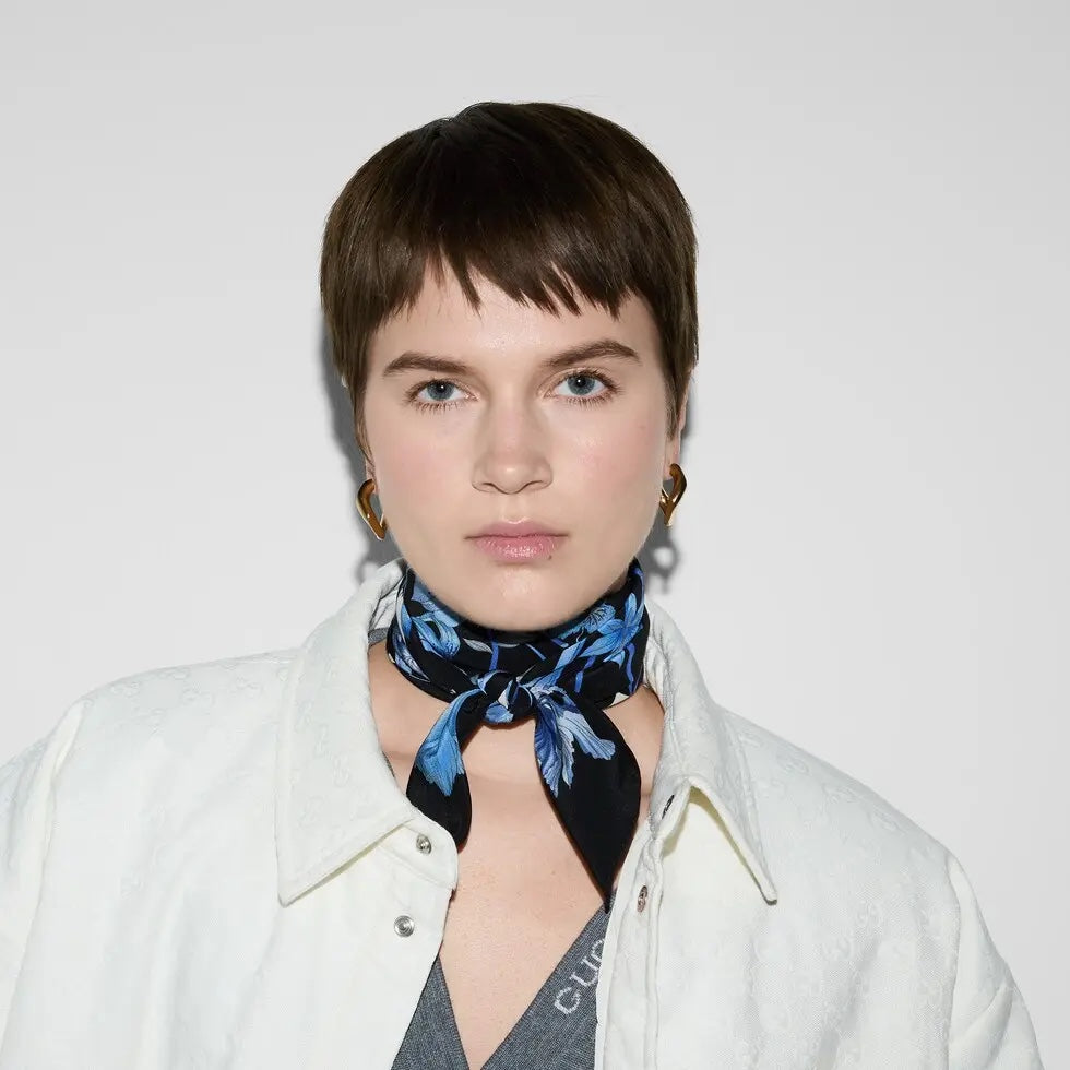 3 colors CD graffiti small square scarf