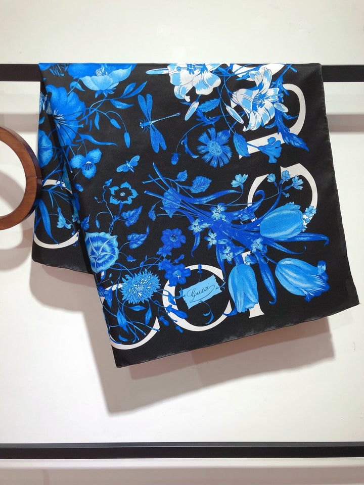 3 colors CD graffiti small square scarf