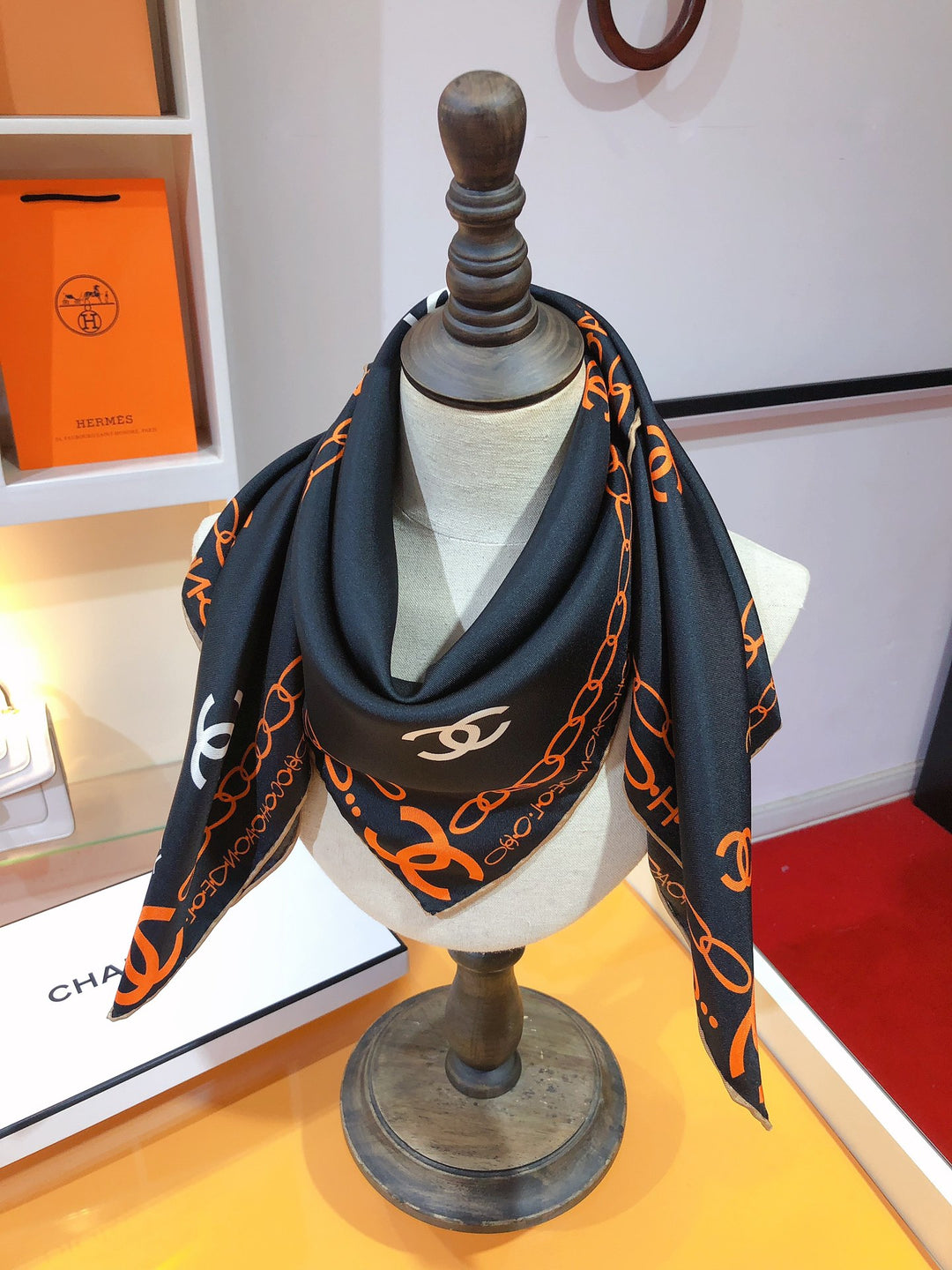 3 Color Monogrammed Fantasy Scarf