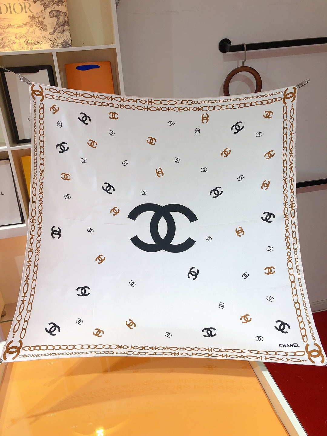 3 Color Monogrammed Fantasy Scarf