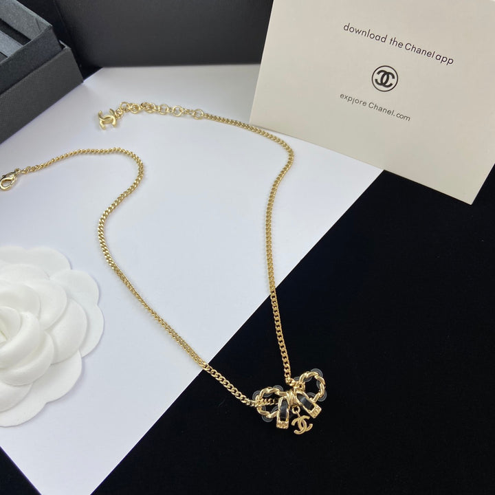 Elegant Bow-Charm Necklace