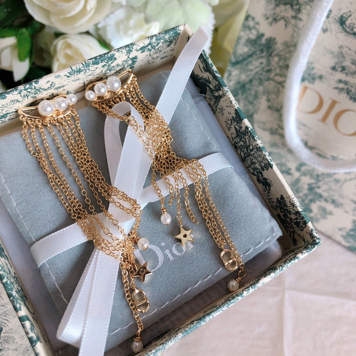 gold chain pearl jewelry necklace
