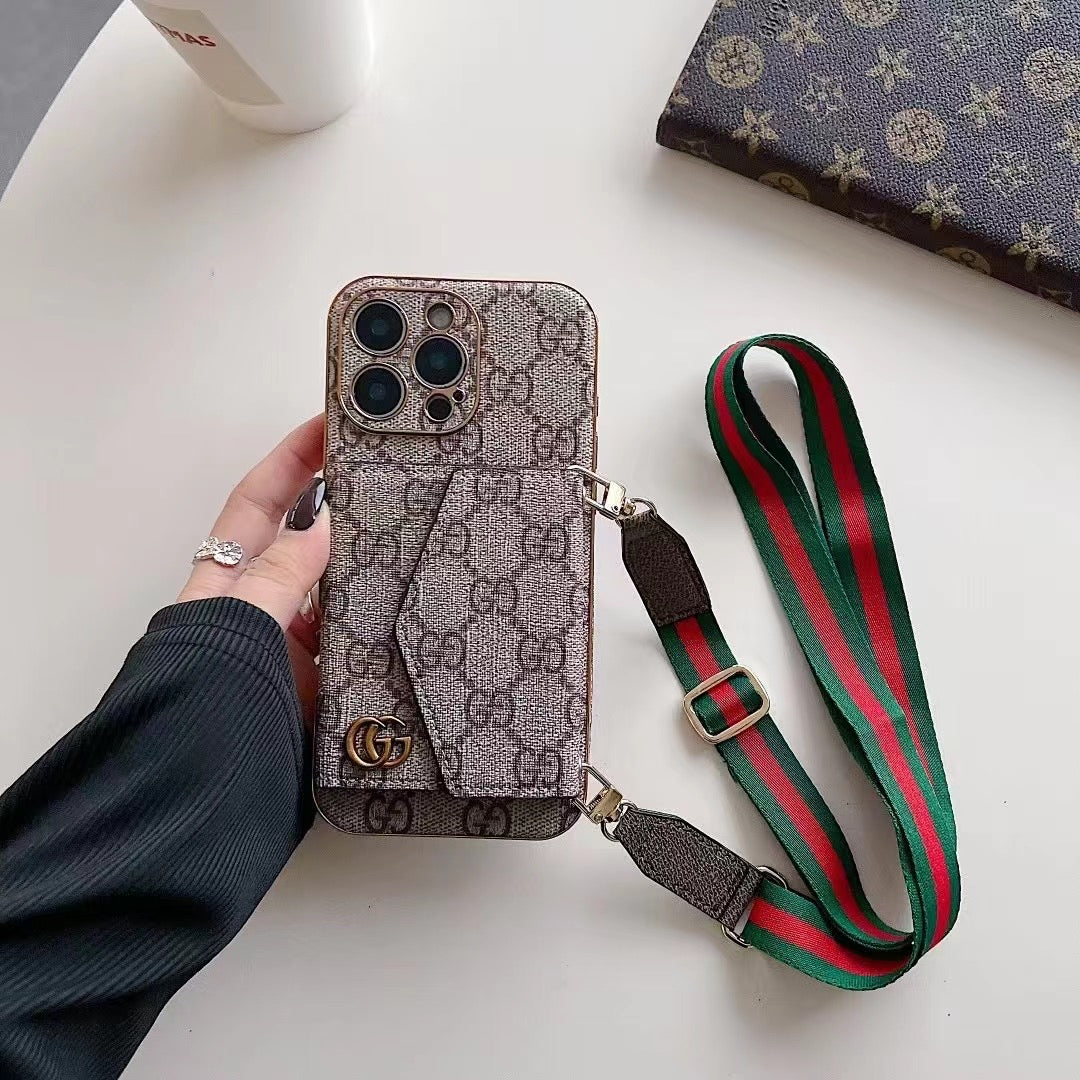 4 styles of cell phone cases with rope