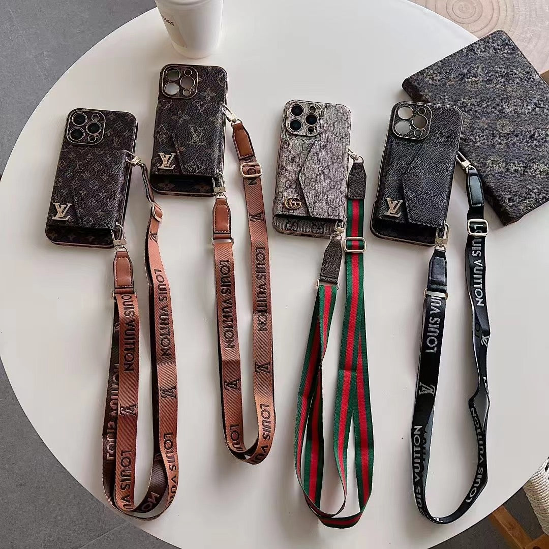 4 styles of cell phone cases with rope