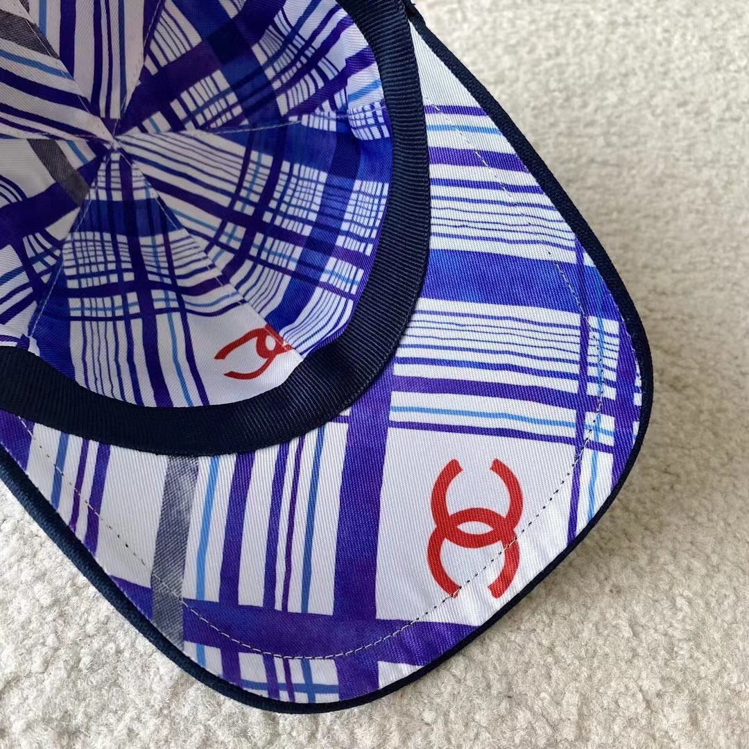 Red embroidered bead logo cap