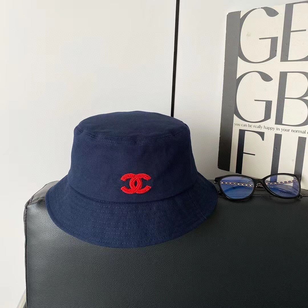 Red embroidered bead logo cap