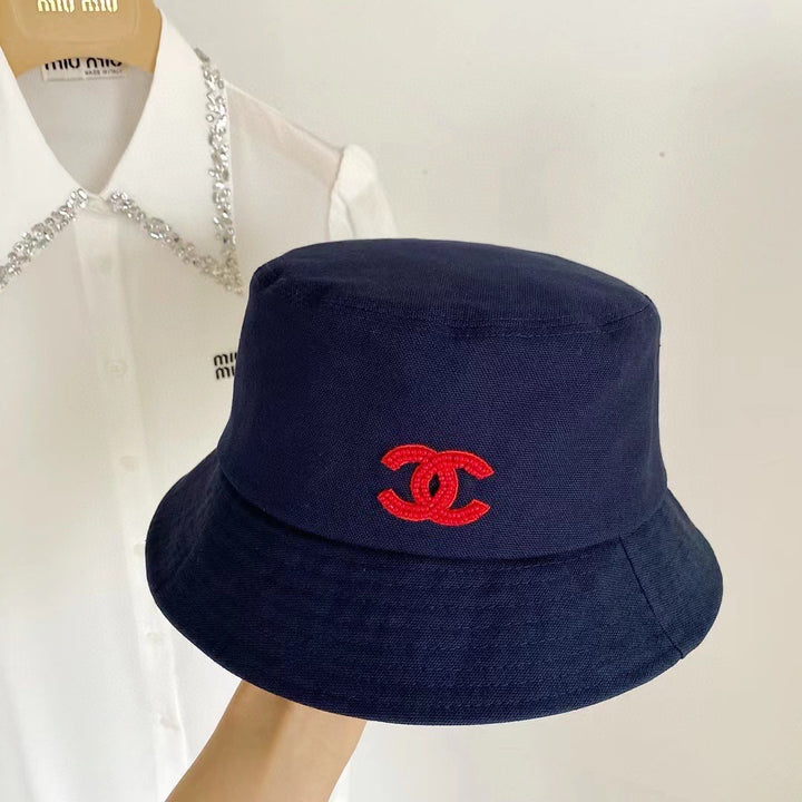 Red embroidered bead logo cap