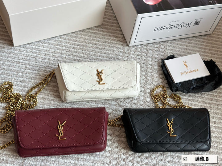 3 Color YS Sheepskin Gold Chain Bag