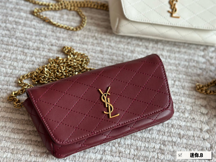 3 Color YS Sheepskin Gold Chain Bag