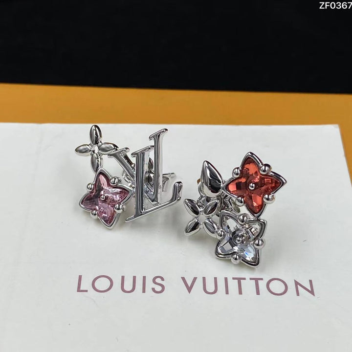 Two Color Flower Earrings