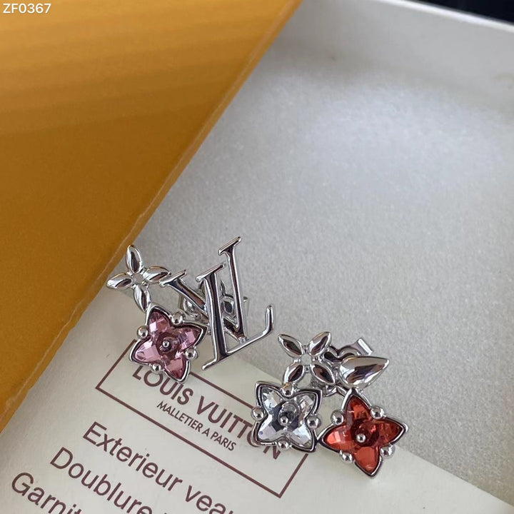 Two Color Flower Earrings