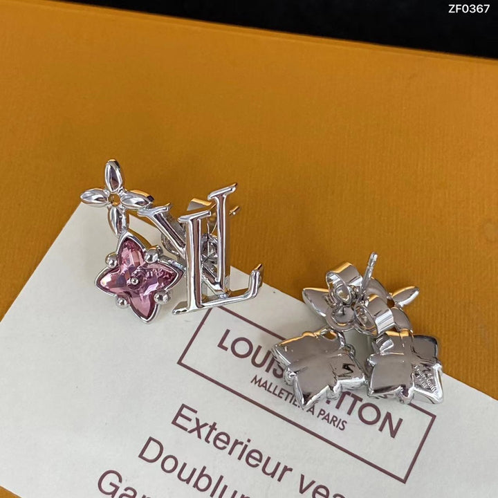 Two Color Flower Earrings