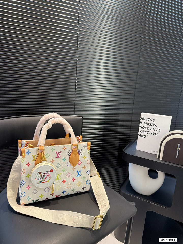 Colorful Old Flower Handbag