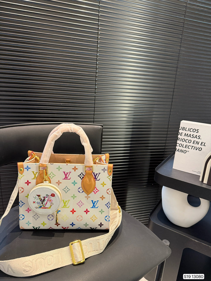 Colorful Old Flower Handbag