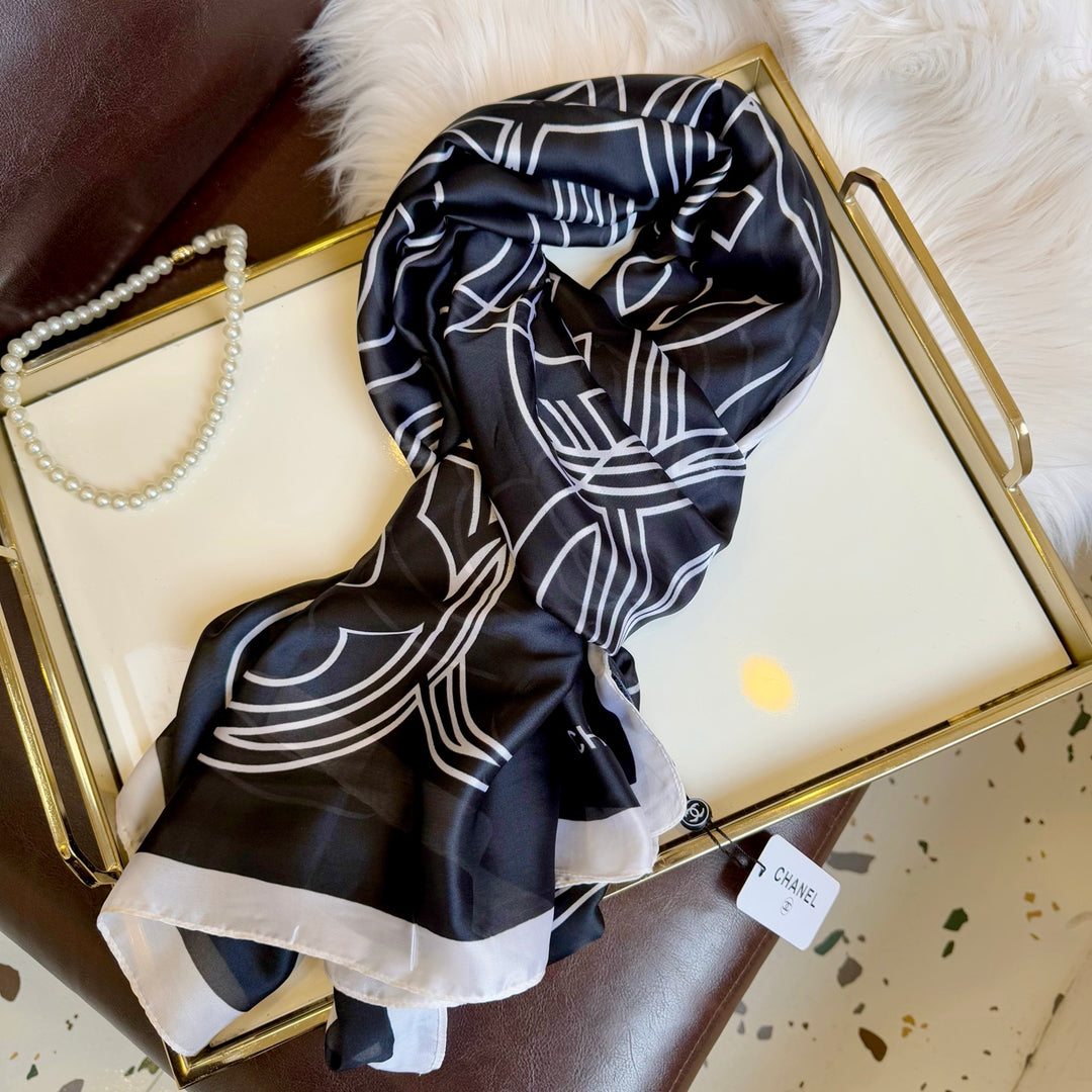 New listing CC silk satin long scarf